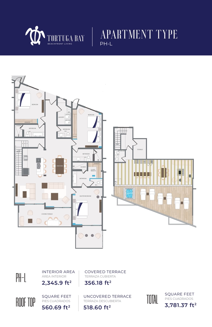 Tortuga Bay Penthouse Model L floor plan