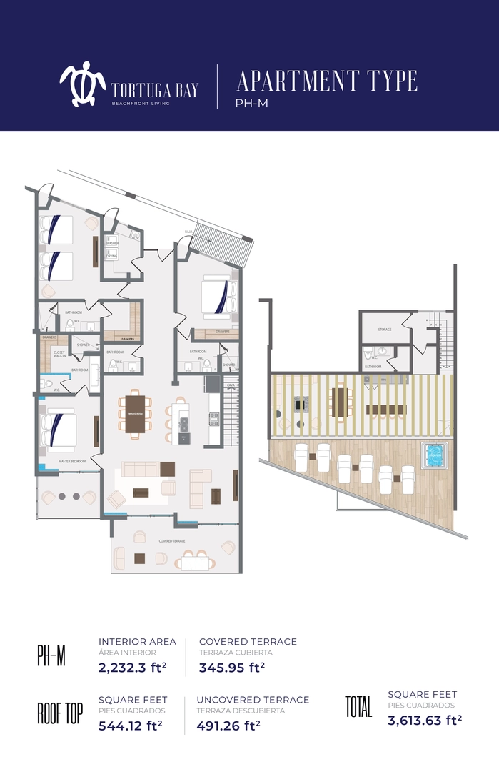 Tortuga Bay Penthouse Model M floor plan