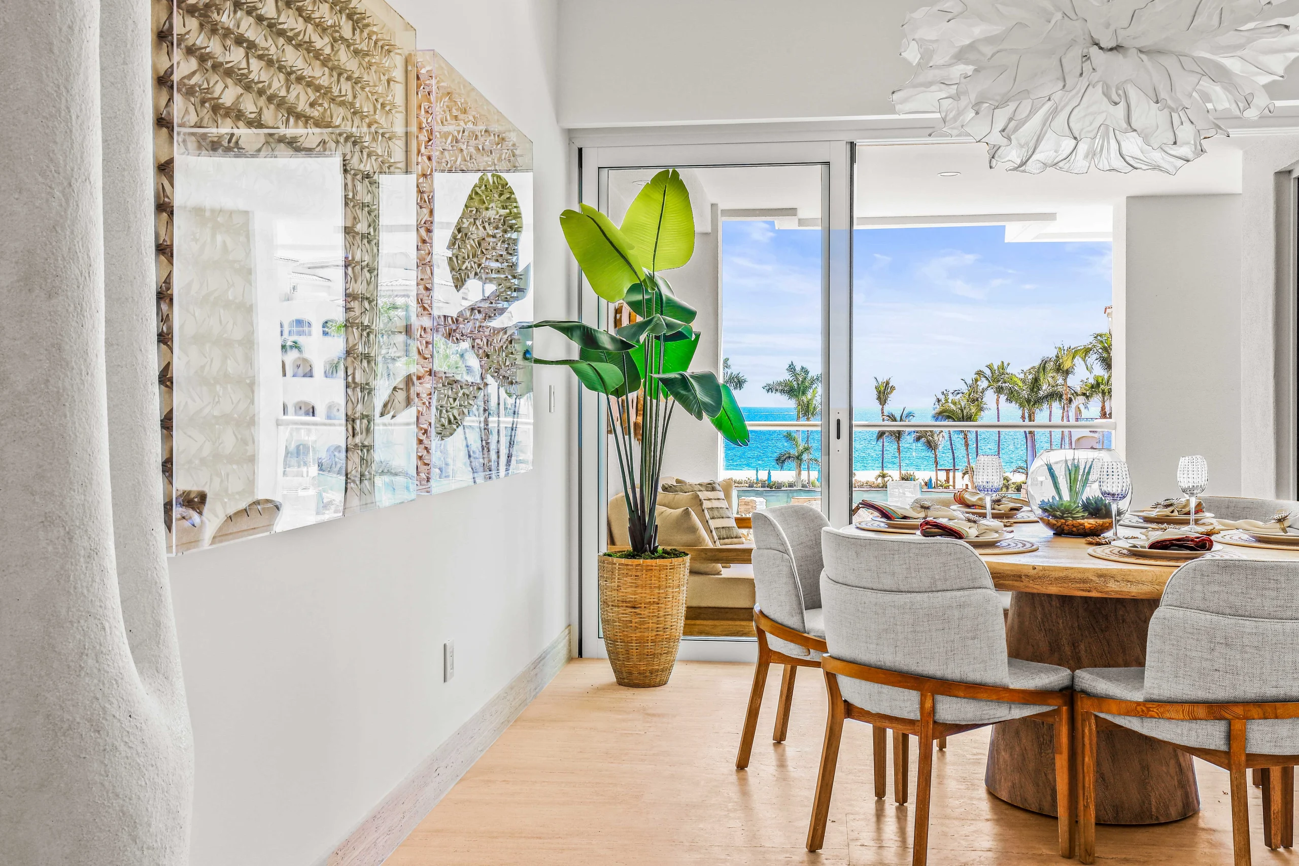 Ocean view from a Tortuga Bay residence terrace, Sea of Cortez